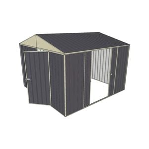 Build-a-Shed 3.0 x 3.0 x 2.3m Gable Double Sliding Side Door Shed - Grey