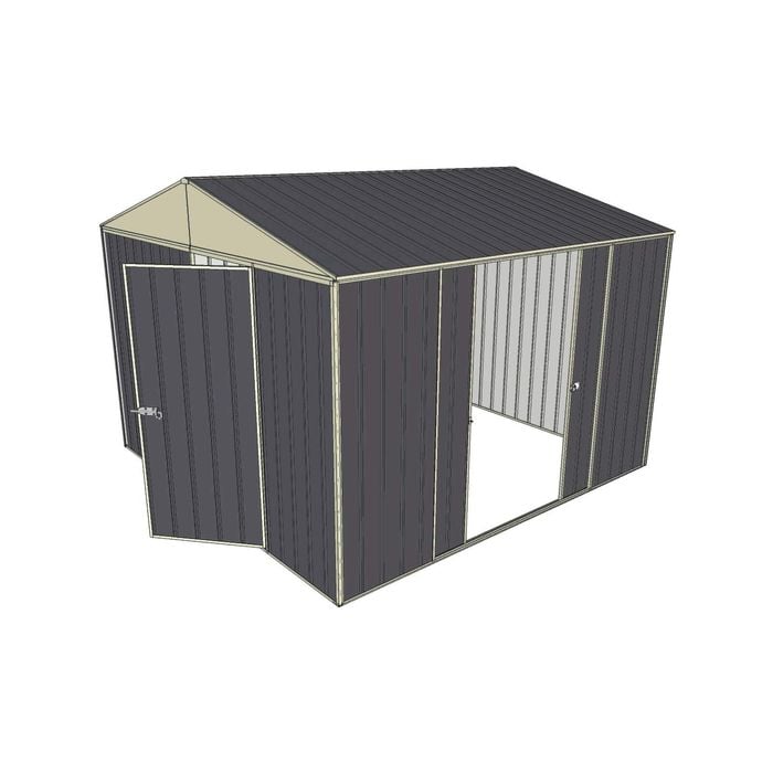 Build-a-Shed 3.0 x 3.0 x 2.3m Gable Double Sliding Side Door Shed - Grey