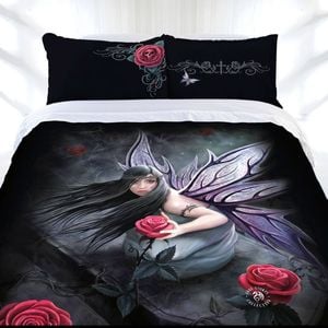 Anne Stokes Rose Fairy Quilt Cover Set Double
