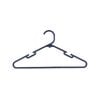 All Set Black Plastic Clothes Hanger - 12 Pack 