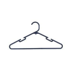 All Set Black Plastic Clothes Hanger - 12 Pack 