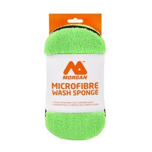Morgan 23 x 12 x 8cm Green Microfibre Wash Sponge