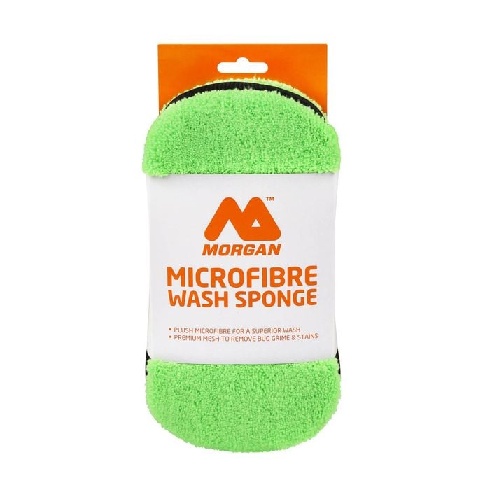 Morgan 23 x 12 x 8cm Green Microfibre Wash Sponge