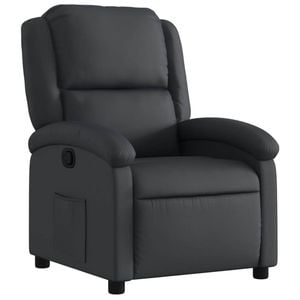 vidaXL Recliner Chair Reclining Chair Armchair Single Sofa Black Faux Leather
