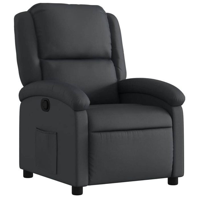 vidaXL Recliner Chair Reclining Chair Armchair Single Sofa Black Faux Leather