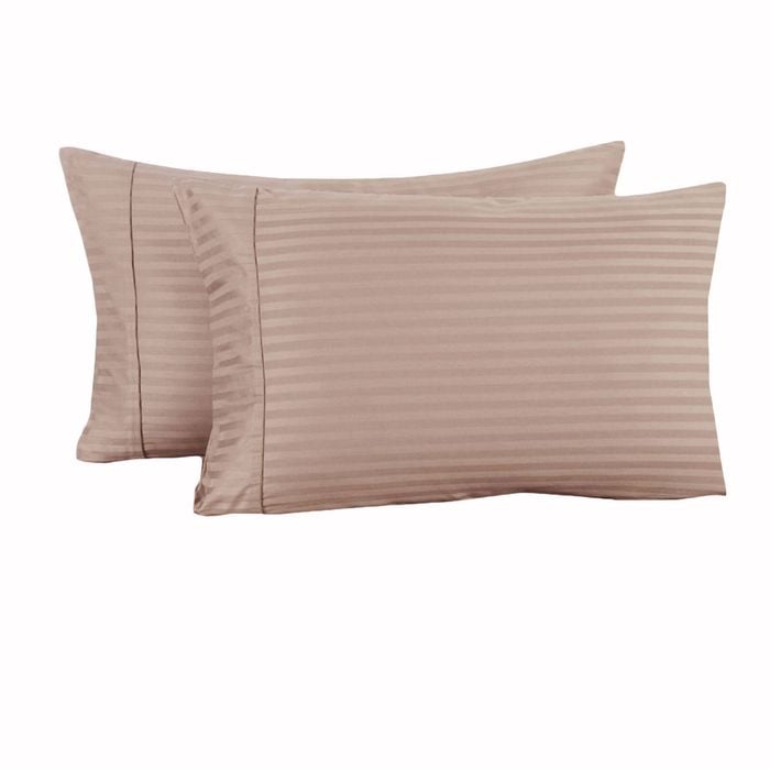 Accessorize 325TC Pair of Cuffed Standard Pillowcases 48 cm x 70 cm Blush