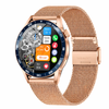 Smart Watch 1.38" Hd Bluetooth Call Waterproof Fitness Tracker For Android & Ios – Heart Rate Monitor Mesh Rose Gold