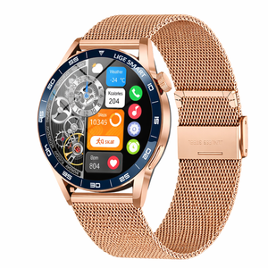 Smart Watch 1.38" Hd Bluetooth Call Waterproof Fitness Tracker For Android & Ios – Heart Rate Monitor Mesh Rose Gold