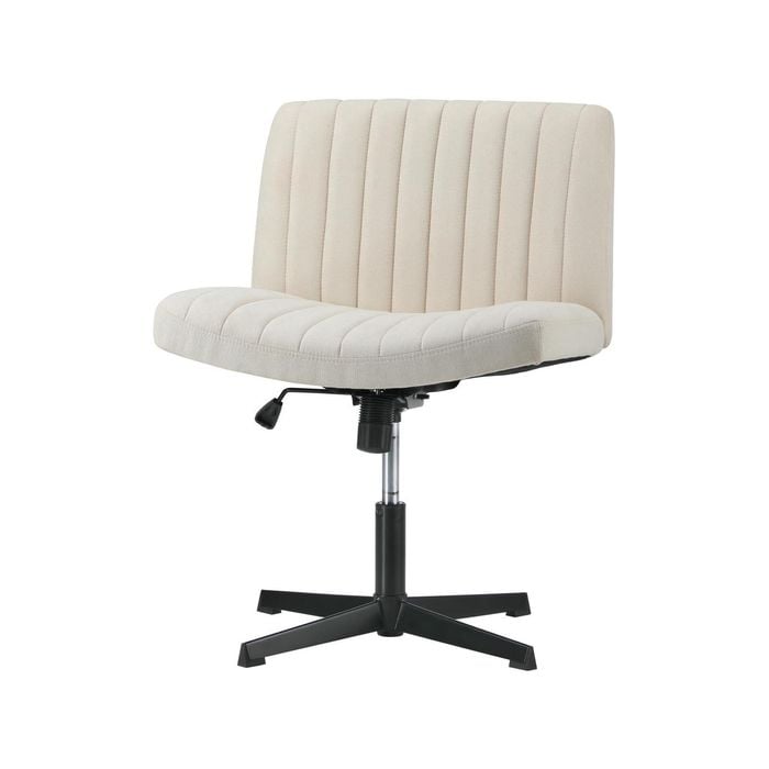 Oikiture Armless Office Desk Chair Beige