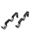 Pillar 16/25mm Black Double Universal Curtain Rod Bracket