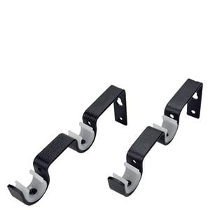 Pillar 16/25mm Black Double Universal Curtain Rod Bracket
