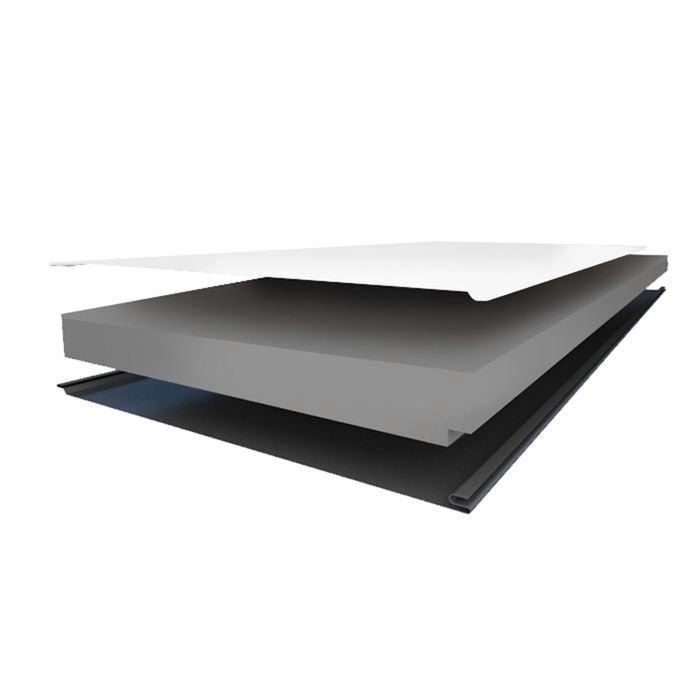 Panelspan 2400 x 1200 x 50mm White Insulated Sandwich Panel