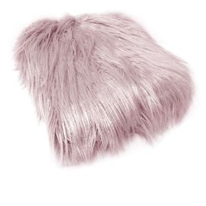 Mia Luxury Long Hair Faux Fur Throw Rug 127 x 152 cm Dusty Pink