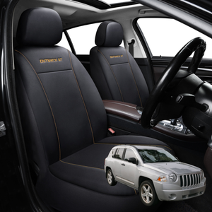 Car Seat Cover for Jeep Compass 2006 - 2017 (MK49) - Black-Front Only