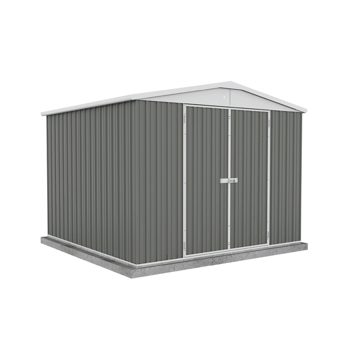 Absco Sheds 3.0 x 2.92 x 2.30m Woodland Grey Highlander Double Door Garden Shed