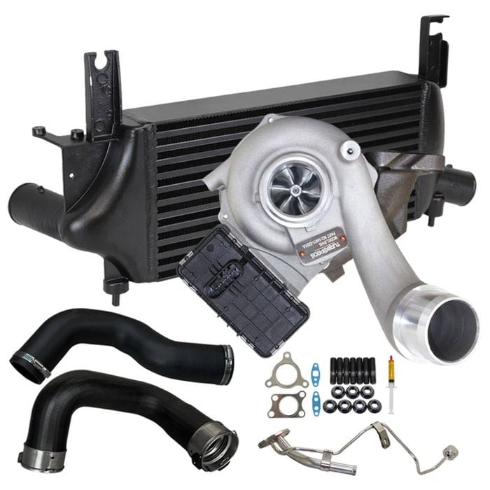 Upgrade Billet Turbo+75mm Intercooler & Hoses And Genuine Oil Feed Pipe For Nissan Navara D40 Yd25 2.5l 2010 Onwards