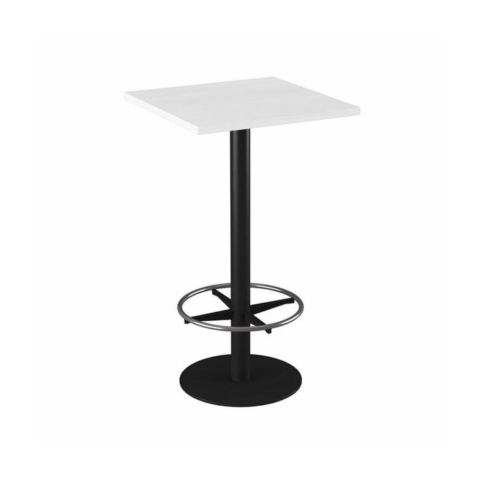 Olg Disc Bar Leaner Black Frame White Top 600mm Square