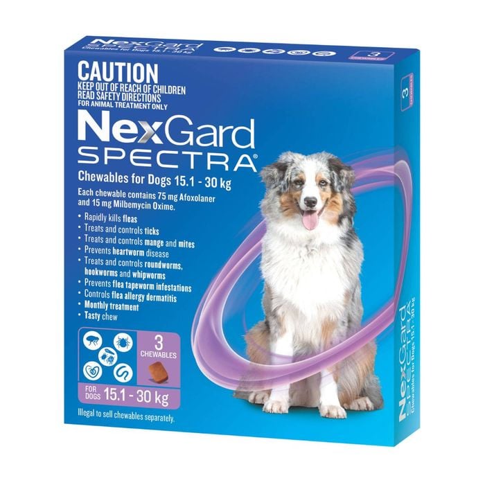 NexGard Spectra Dogs 15.1-30kg 3pk WNGSL3