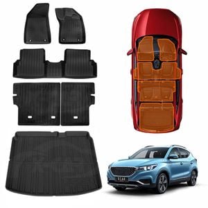 Floor Mat Boot Liner Back Seat Protector Combo for MG ZS/ZST 2018-2024 Heavy Duty Kick Mats Cover
