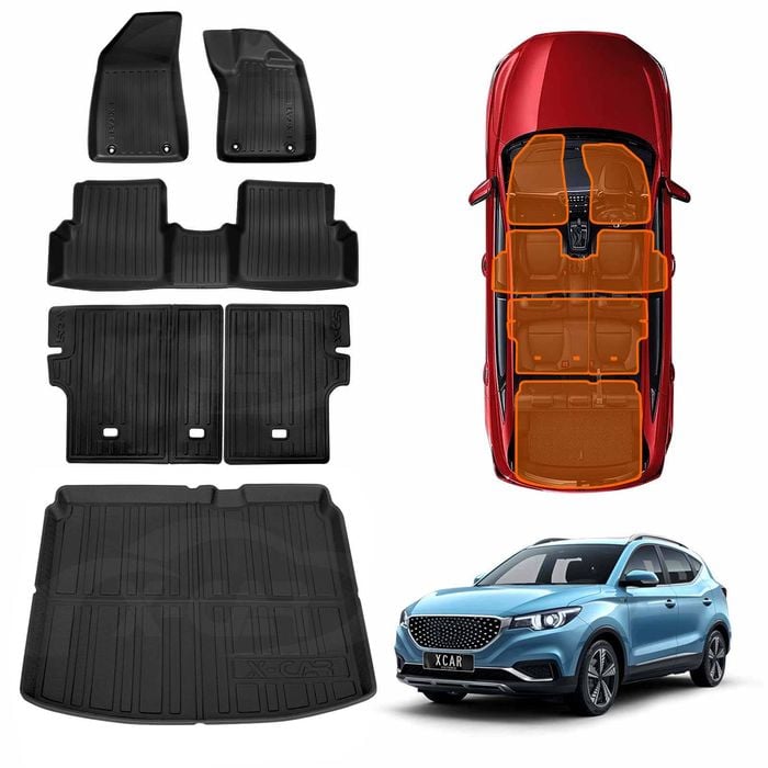Floor Mat Boot Liner Back Seat Protector Combo for MG ZS/ZST 2018-2024 Heavy Duty Kick Mats Cover