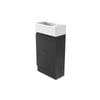 Stein 480 x 240 x 745mm Black Select Floor Standing Handleless Compact Vanity