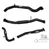 Ignite Exhausts Turbo Back For Nissan Gu Patrol 3l Coil Spring Ute 3" Cat & Hotdog Black Aluminised Steel