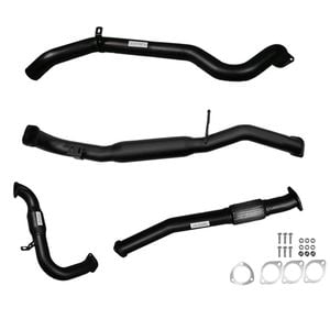 Ignite Exhausts Turbo Back For Nissan Gu Patrol 3l Coil Spring Ute 3" Cat & Hotdog Black Aluminised Steel