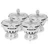 SOGA 4X Stainless Steel Mini Asian Buffet Hot Pot Shabu Stove Burners with Glass Lids
