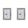 2PK NF Living Alloy Aura Photo Frame 4x6 Modern Design Metal Silver