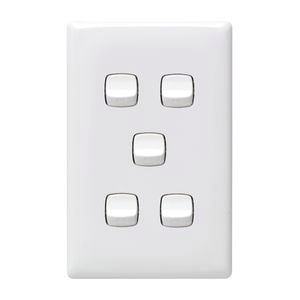 HPM LINEA 5 Gang Wall Switch