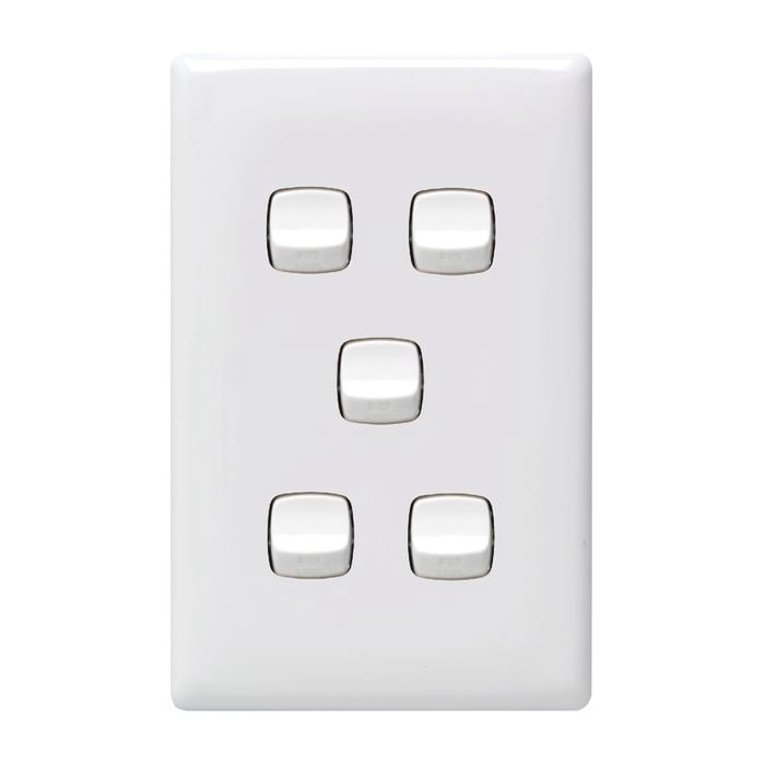 HPM LINEA 5 Gang Wall Switch