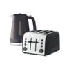 Russell Hobbs Brooklyn 4 Slice Toaster & 1.7L Kettle Set - Matte Black