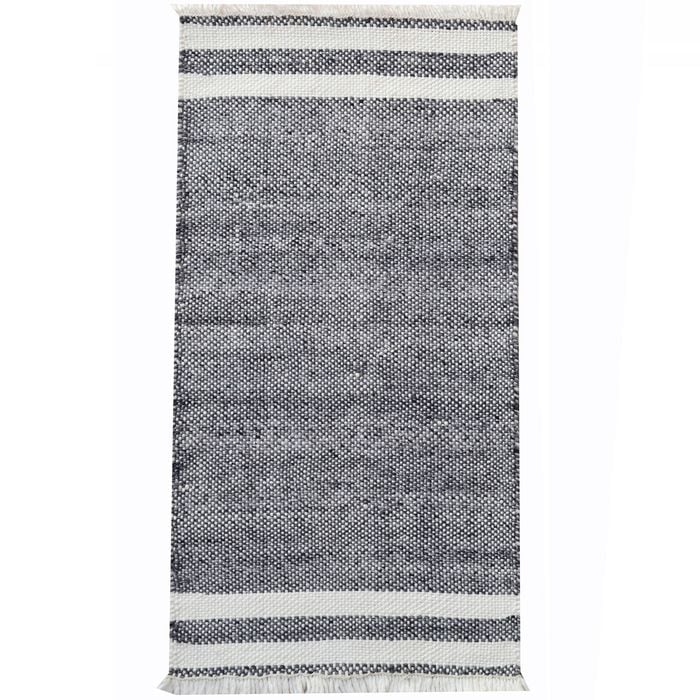 Handwoven Reversible Rug-Richmond 6360-Charcoal-80x150cm