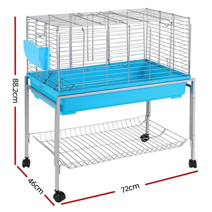 i.Pet Rabbit Cage Hutch Cages Indoor Hamster Enclosure Carrier Bunny Blue Bunnings Australia