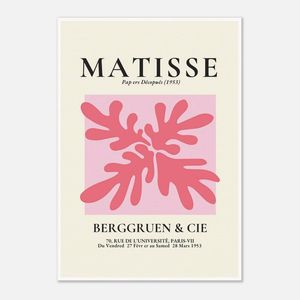 Galrie Henri Matisse Vintage Art Print Exhibition at Berggruen & Cie (Pink II), Poster Only, A3 30 x 42cm (12 x 16inch)