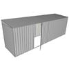 Build-a-Shed 1.5 x 6 x 2m Single Hinged Side Door Skillion Shed - Zinc