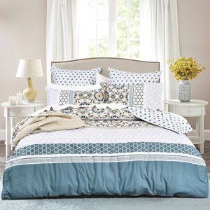 Renee Taylor King 300 TC Cotton Reversible Bedroom Quilt Cover Set Benitta
