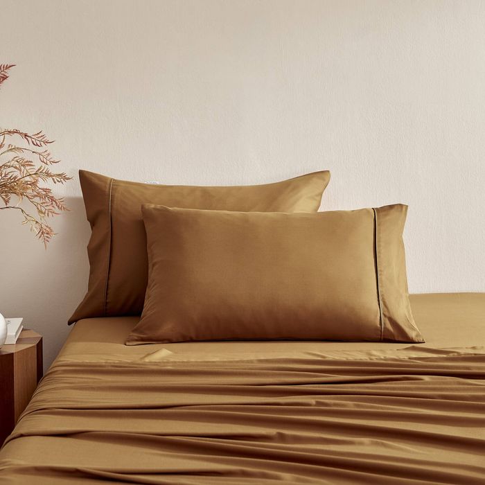 Serene 400TC Bamboo Cotton Sateen Standard Pillowcase Rust - Twin Pack