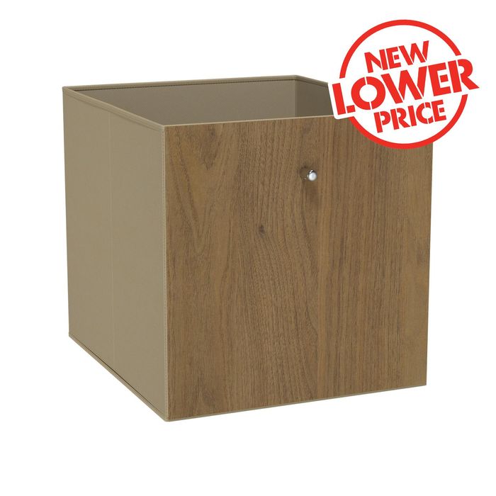 Flexi Storage Clever Cube Walnut Timber Front Insert