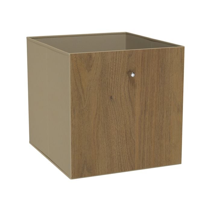 Flexi Storage Clever Cube Walnut Timber Front Insert