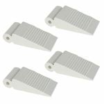 Adoored Small White Rubber Door Wedge - 4 Pack