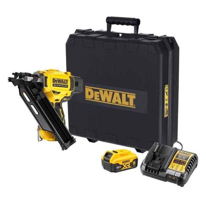 DeWALT 18V XR 33 Degree 90mm Framing Nailer Kit - 5.0Ah DCN930P1-XE
