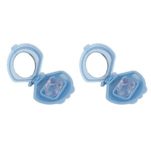 2x Anti Snoring Aid Nose Clips - Silicone Sleeping And Breathing Device