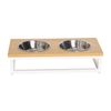 Art & Bob Elevated Metal Double Pet Bowl