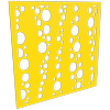 ProtectorAl 300-1200 x 300-1200mm Light Yellow / Gloss White Bubbles Unframed Composite Deco Panel