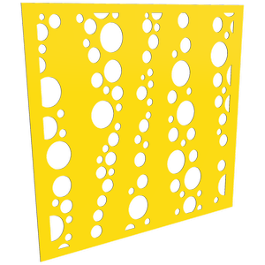 ProtectorAl 300-1200 x 300-1200mm Light Yellow / Gloss White Bubbles Unframed Composite Deco Panel