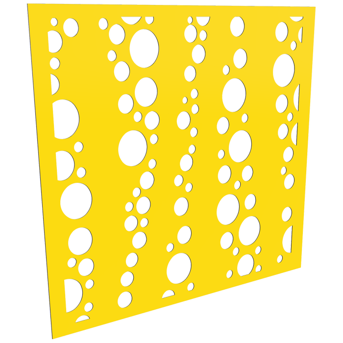 ProtectorAl 300-1200 x 300-1200mm Light Yellow / Gloss White Bubbles Unframed Composite Deco Panel