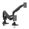Brateck Fabulous Pole Mount Gas Spring Dual Monitor Arm 17-35" - Black