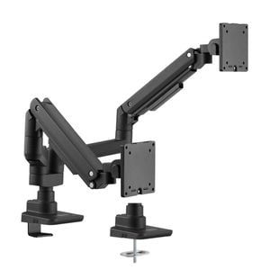 Brateck Fabulous Pole Mount Gas Spring Dual Monitor Arm 17-35" - Black