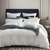 CottonMore Vintage Wash Linen Quilt Duvet Cover Set OffWhite Colour - Single